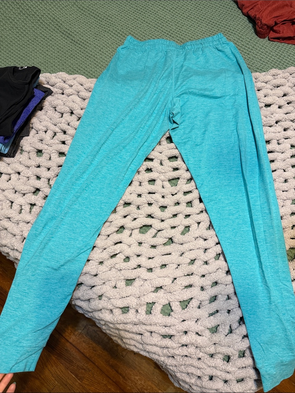 Teal blue Peachy Athletic joggers - Picture 4 of 4